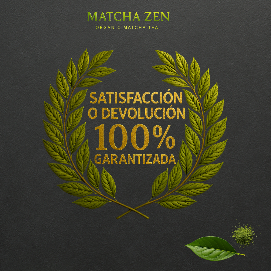 Garantía de satisfacción o devolución 100 por cien del matcha Matcha Zen