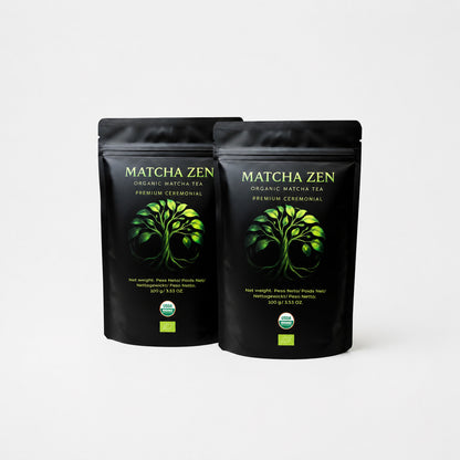 Pack de dos bolsas de té matcha ceremonial ecológico 100g Matcha Zen