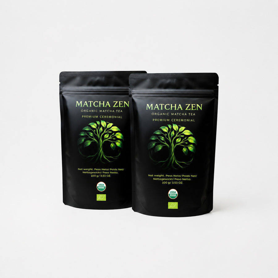 Pack de dos bolsas de té matcha ceremonial ecológico 100g Matcha Zen