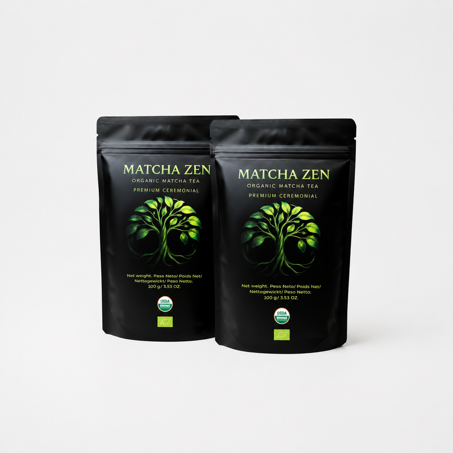 Pack de dos bolsas de té matcha ceremonial ecológico 100g Matcha Zen