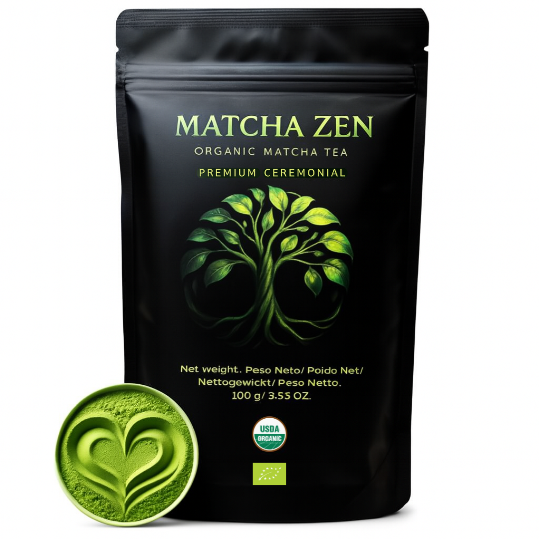 Bolsa de té matcha ceremonial ecológico 100g Matcha Zen primera cosecha