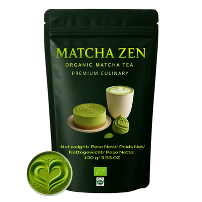 Bolsa de té matcha culinario ecológico 100g Matcha Zen para latte y repostería