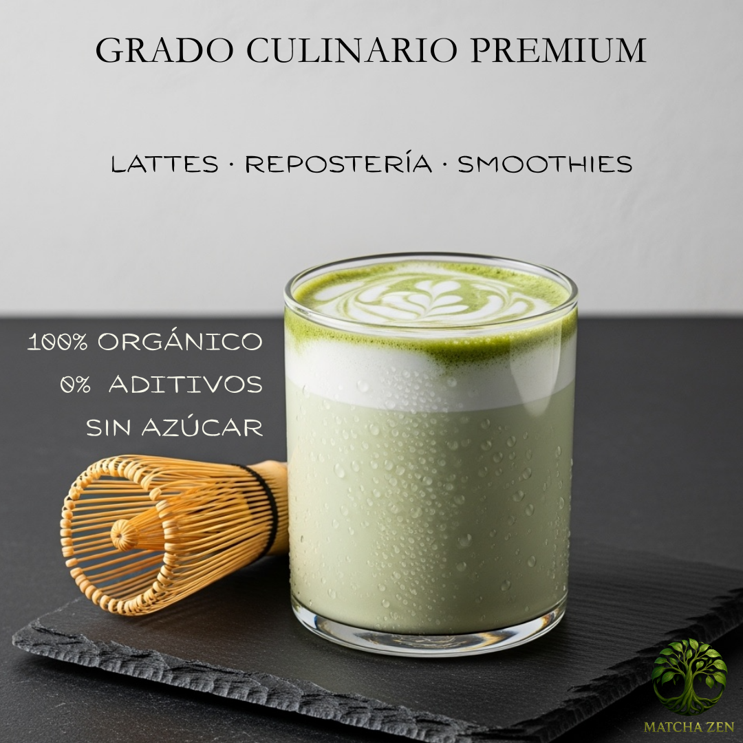 Matcha culinario premium para lattes repostería y smoothies cien por cien orgánico