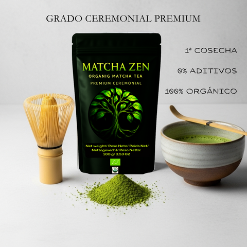 Té Matcha Ceremonial Orgánico 100gr | Matcha Zen - ZENLIFE